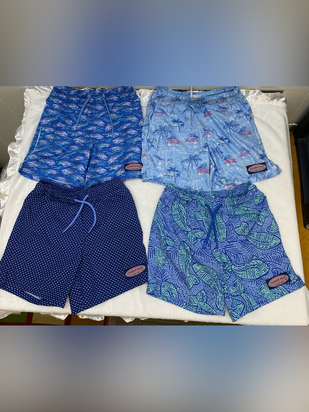 Vineyard Vines Boys' Printed Chappy Swim Trunks bundle of 4 size 5T